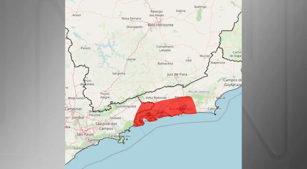 Rio de Janeiro e interior de SP estão em “alerta vermelho” por fortes chuvas, diz Inmet